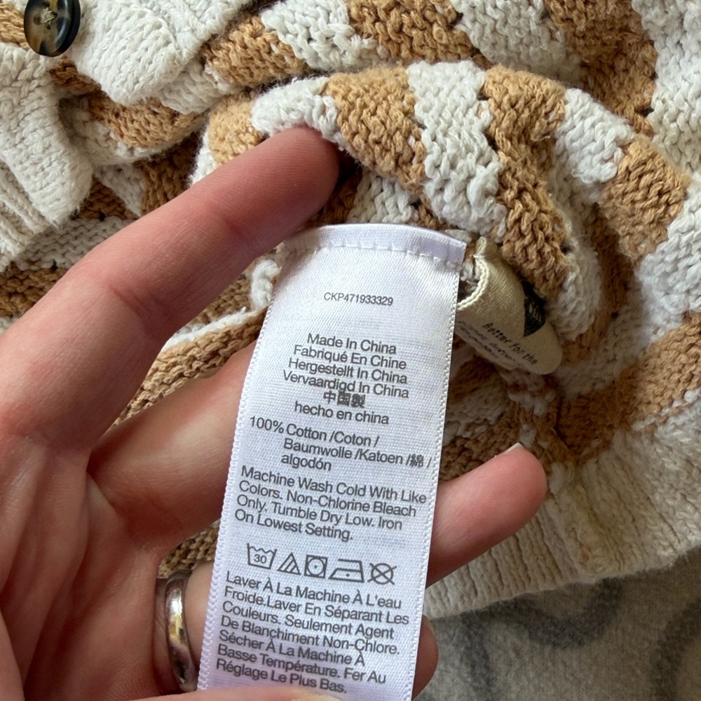 Madewell Open-Stitch Cardigan Sweater in Stripe - Picture 5 of 7